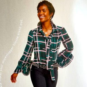 Cake Ruffle Blouse # 3958 NWT